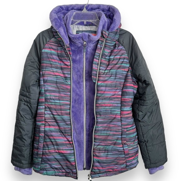 COPY - Free Country Size L (14) Space-Dyed Heavyweight Purple Puffer Jacket - Picture 1 of 6